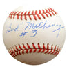 Bud Metheny Autographed Official AL Baseball New York Yankees "#3" Beckett BAS #F27159