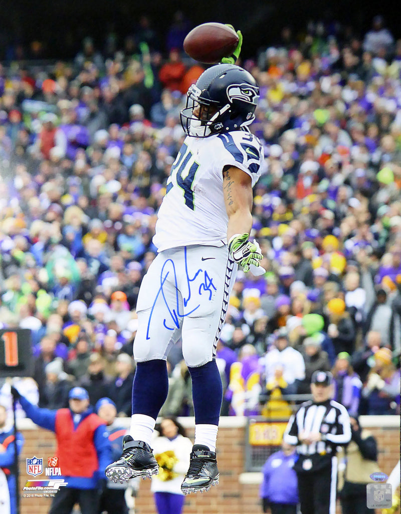 Thomas Rawls Autographed 16x20 Photo Seattle Seahawks MCS Holo Stock #113552