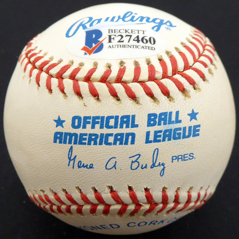 Pete Suder Autographed Official AL Baseball Philadelphia A's Beckett BAS #F27460