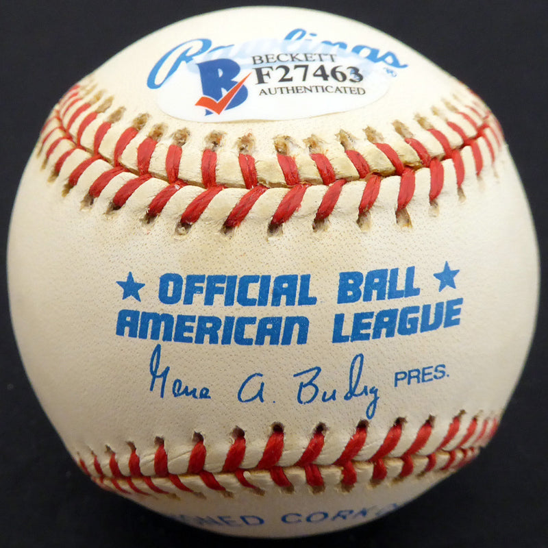 Pete Suder Autographed Official AL Baseball Philadelphia A's Beckett BAS #F27463
