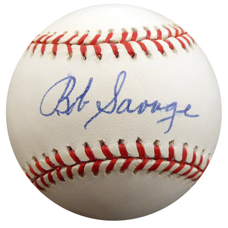 Bob Savage Autographed Official AL Baseball Philadelphia A's Beckett BAS #F27514