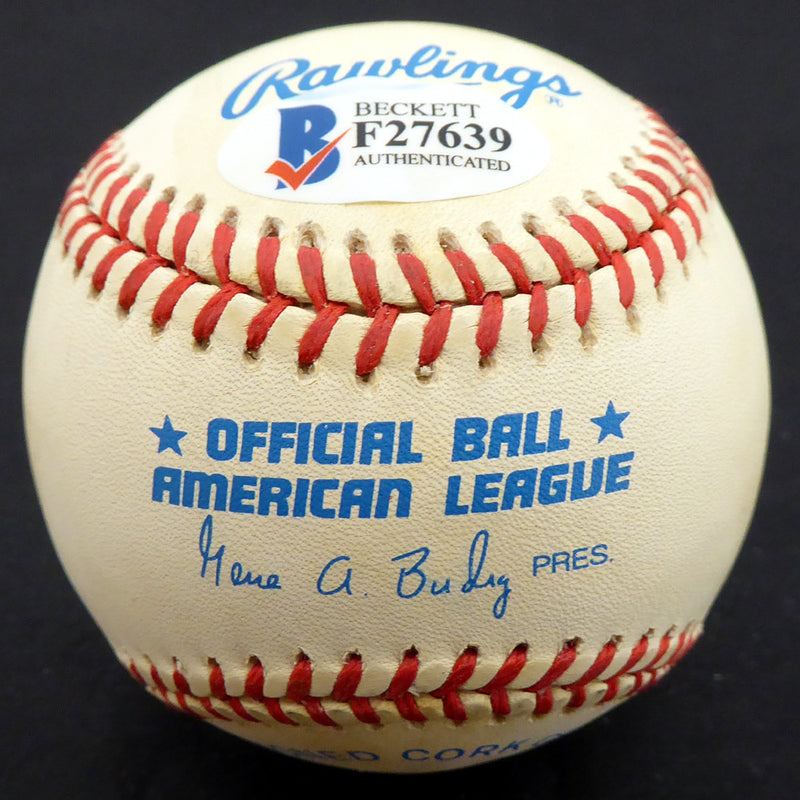 Freddie Sanford Autographed Official AL Baseball St. Louis Browns, New York Yankees Beckett BAS #F27639