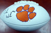 Deshaun Watson Autographed Clemson Tigers White Logo Football Beckett BAS Stock #113698