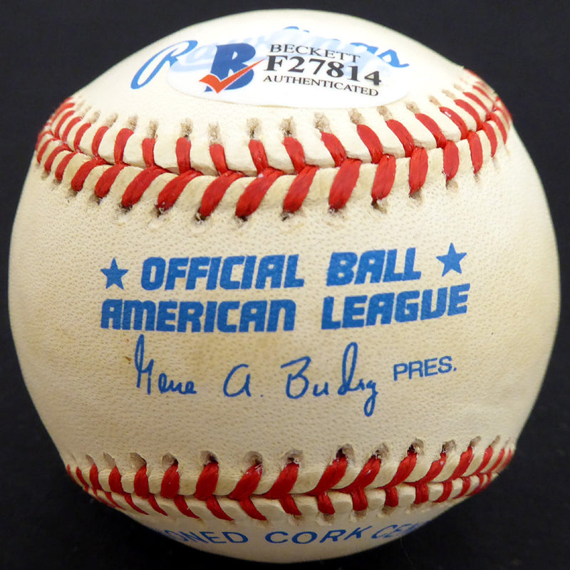 Mike Wallace Autographed Official AL Baseball New York Yankees, St. Louis Cardinals Beckett BAS #F27814