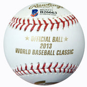 Jose De Leon Autographed Official 2013 WBC Baseball Los Angeles Dodgers Beckett BAS #B26663