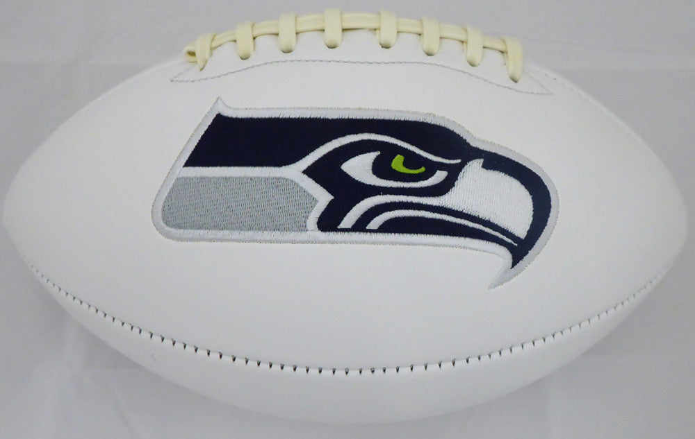 Unsigned Seattle Seahawks White Logo Football Stock #105665