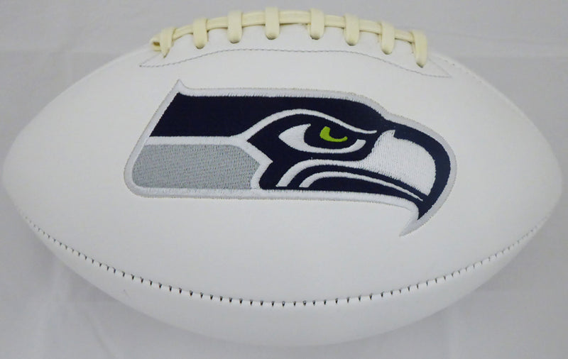 Unsigned Seattle Seahawks White Logo Football Stock #105665