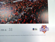 Deshaun Watson Autographed 13x40 Panoramic Photo Clemson Tigers Beckett BAS Stock #113723