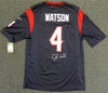 Houston Texans Deshaun Watson Autographed Blue Nike Jersey Size M Beckett BAS Stock #121901