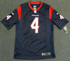 Houston Texans Deshaun Watson Autographed Blue Nike Jersey Size M Beckett BAS Stock #121901