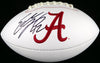 Eddie Lacy Autographed White Logo Football Alabama Crimson Tide MCS Holo Stock #124647
