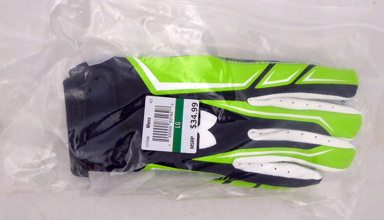 Unsigned New NFL Under Armour Receiver Gloves Men's Size L Stock #151727