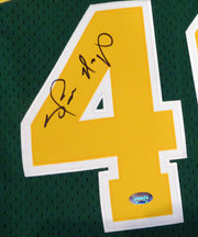 Seattle Sonics Shawn Kemp Autographed Green Adidas Hardwood Classics Jersey Size XL MCS Holo Stock #125204