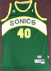 Seattle Sonics Shawn Kemp Autographed Green Adidas Hardwood Classics Jersey "Reign Man" MCS Holo Stock #125205