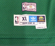 Seattle Sonics Shawn Kemp Autographed Green Adidas Hardwood Classics Jersey "Reign Man" MCS Holo Stock #125205