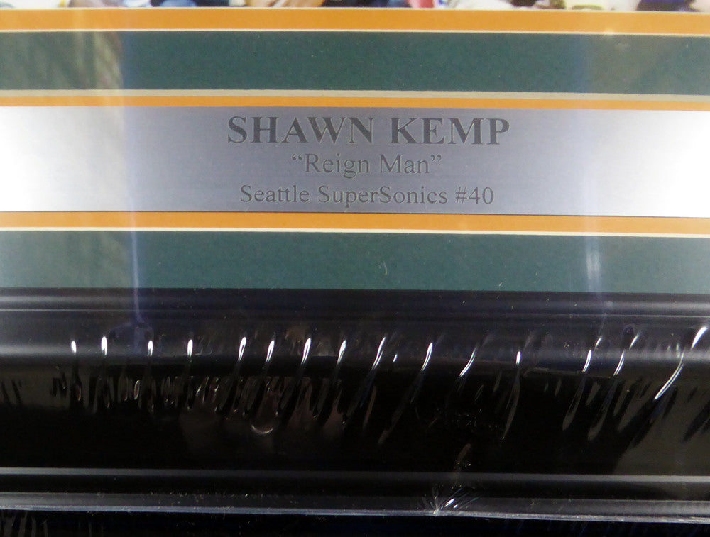 Shawn Kemp Autographed Framed 16x20 Photo Seattle Sonics MCS Holo Stock #126667