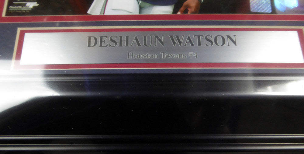 Deshaun Watson Autographed Framed 8x10 Photo Houston Texans Beckett BAS Stock #130230