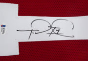 Alabama Crimson Tide Tua Tagovailoa Autographed Framed Red Jersey Beckett BAS Stock #162370