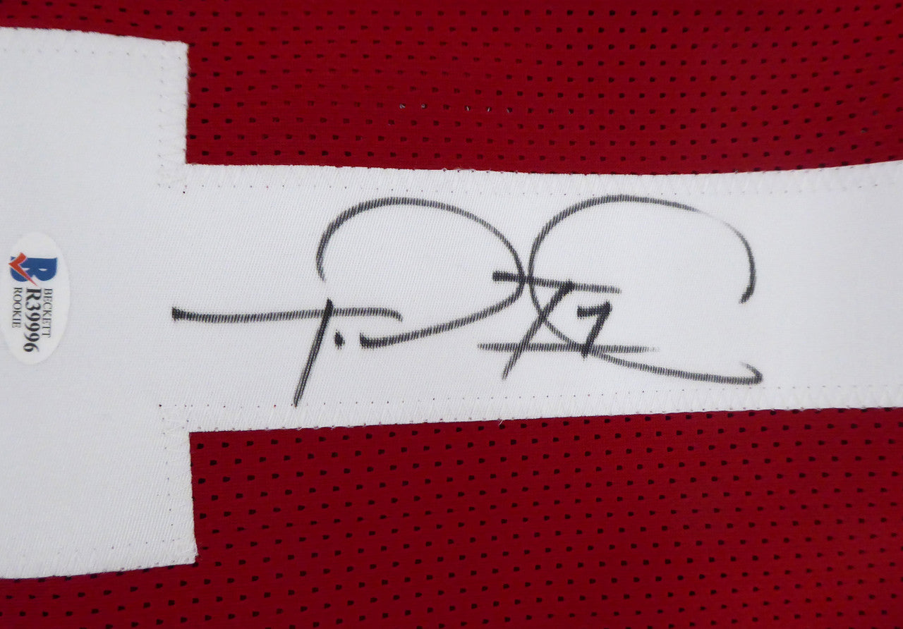 Alabama Crimson Tide Tua Tagovailoa Autographed Framed Red Jersey Beckett BAS Stock #162370