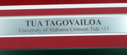 Alabama Crimson Tide Tua Tagovailoa Autographed Framed Red Jersey Beckett BAS Stock #162370