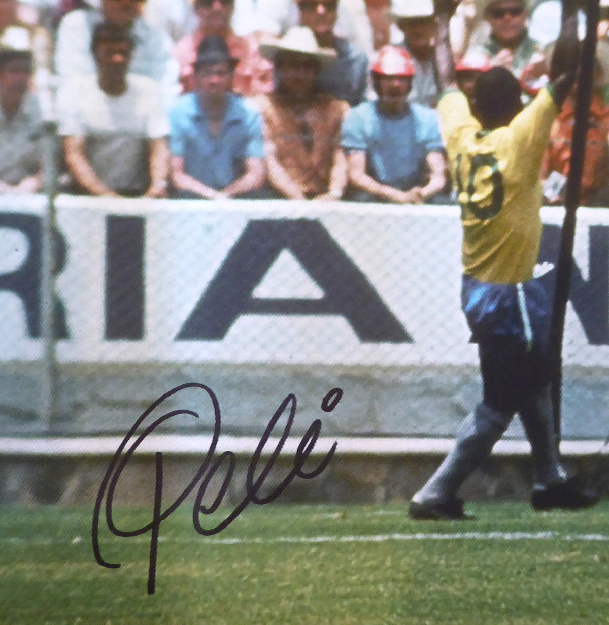 Pele & Gordon Banks Autographed Framed 20x30 Canvas Photo "The Greatest Save" 1970 World Cup Beckett BAS Stock #177858