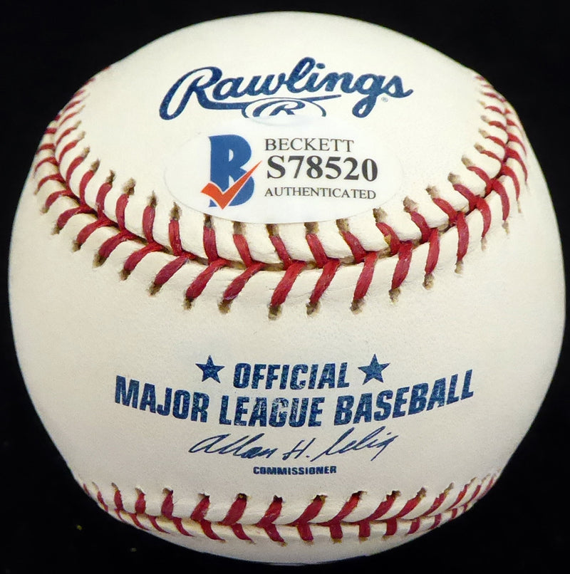 Mike Squires Autographed Official MLB Baseball Chicago White Sox Beckett BAS #S78520