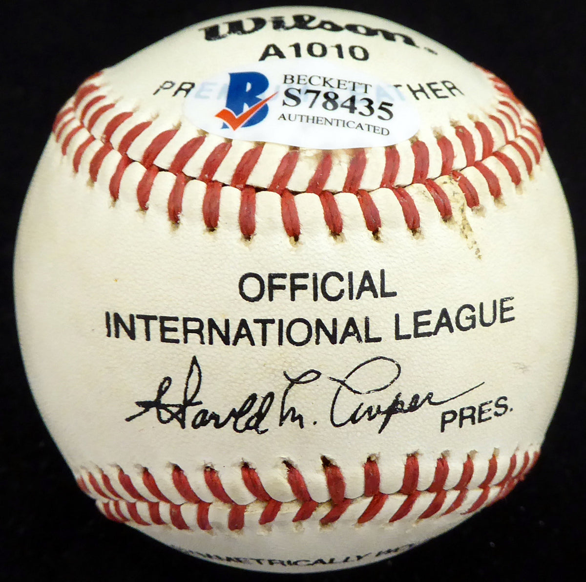 Daryl Irvine Autographed International League Baseball Boston Red Sox Beckett BAS #S78435