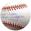 George Cisar Autographed Official NL Baseball Brooklyn Dodgers "Brooklyn Dodgers 1937" Beckett BAS #F26414