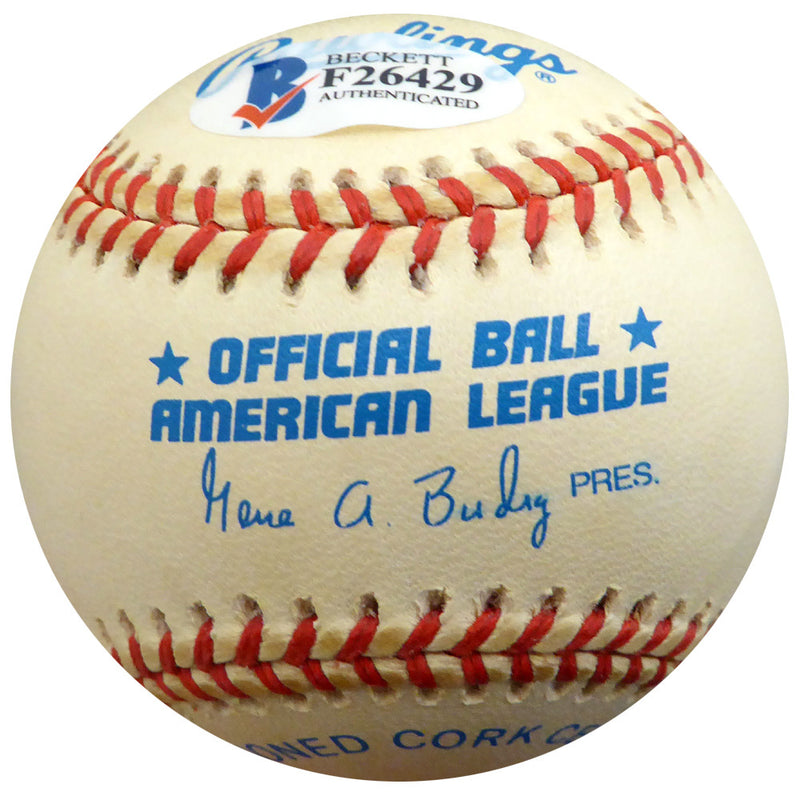 Allie Clark Autographed Official AL Baseball New York Yankees Beckett BAS #F26429