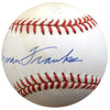 Herman Franks Autographed Official NL Baseball Brooklyn Dodgers Beckett BAS #F26555
