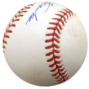 Herman Franks Autographed Official NL Baseball Brooklyn Dodgers Beckett BAS #F26555