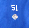 Unsigned Ichiro Suzuki Seattle Mariners Blue Short Sleeve Game Used Under Shirt IS Holo Stock #175769