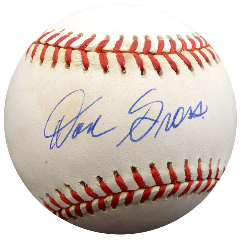Don Gross Autographed Official NL Baseball Cincinnati Reds, Pittsburgh Pirates Beckett BAS #F26830