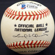 Don Gross Autographed Official NL Baseball Cincinnati Reds, Pittsburgh Pirates Beckett BAS #F26830
