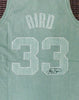 Boston Celtics Larry Bird Autographed Green Mitchell & Ness Washed Out Swingman Jersey Size L Beckett BAS Stock #177710