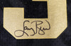 Boston Celtics Larry Bird Autographed Black Mitchell & Ness Gold Toile Swingman Jersey Size M Beckett BAS Stock #177714