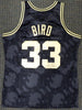 Boston Celtics Larry Bird Autographed Black Mitchell & Ness Gold Toile Swingman Jersey Size L Beckett BAS Stock #177715