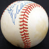 Hank Aaron & Eddie Mathews Autographed Official NL Baseball Milwaukee Braves Beckett BAS #E48613