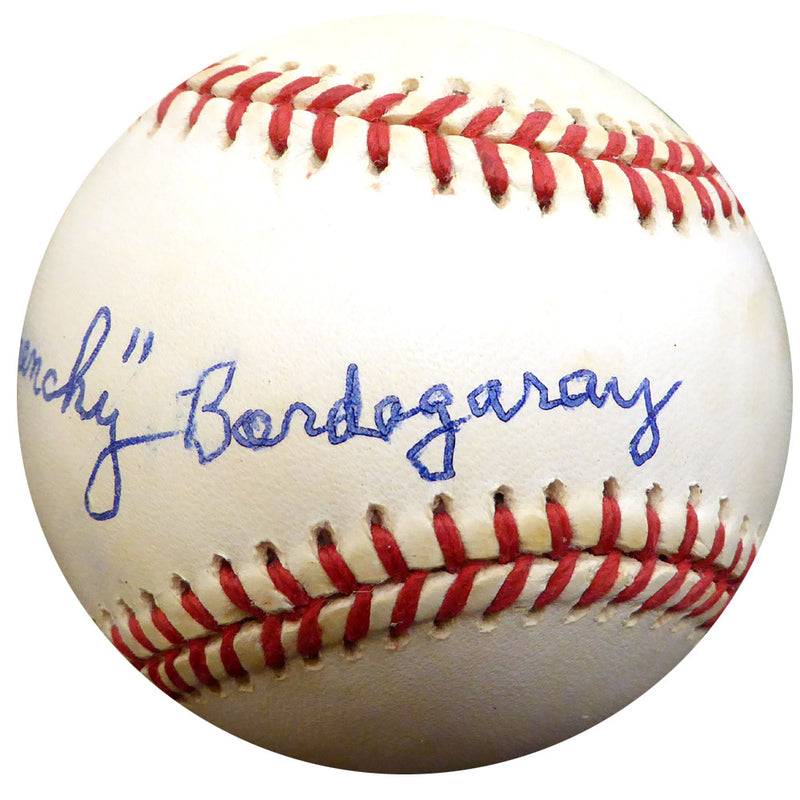 Frenchy Bordagaray Autographed Official NL Baseball Brooklyn Dodgers Beckett BAS #E48041