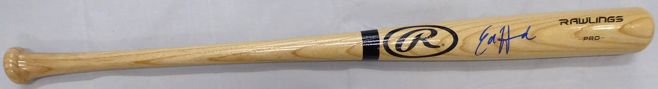 Ed Howard Autographed Blonde Rawlings Baseball Bat Chicago Cubs Beckett BAS Stock #179022