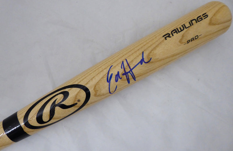 Ed Howard Autographed Blonde Rawlings Baseball Bat Chicago Cubs Beckett BAS Stock #179022