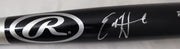 Ed Howard Autographed Black Rawlings Baseball Bat Chicago Cubs In Silver Beckett BAS Stock #179025