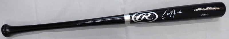 Ed Howard Autographed Black Rawlings Baseball Bat Chicago Cubs In White Beckett BAS Stock #179026