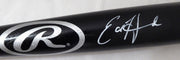 Ed Howard Autographed Black Rawlings Baseball Bat Chicago Cubs In White Beckett BAS Stock #179026