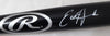Ed Howard Autographed Black Rawlings Baseball Bat Chicago Cubs In White Beckett BAS Stock #179026