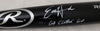 Ed Howard Autographed Black Rawlings Baseball Bat Chicago Cubs "Go Cubs Go" Beckett BAS Stock #179028