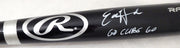 Ed Howard Autographed Black Rawlings Baseball Bat Chicago Cubs "Go Cubs Go" Beckett BAS Stock #179028