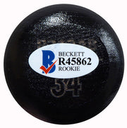 Ed Howard Autographed Rawlings Bat Chicago Cubs (Light Signature) Beckett BAS #R45862