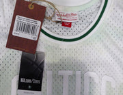 Boston Celtics Larry Bird Autographed Authentic Cloudy Skies Mitchell & Ness Jersey Beckett BAS #WA54260