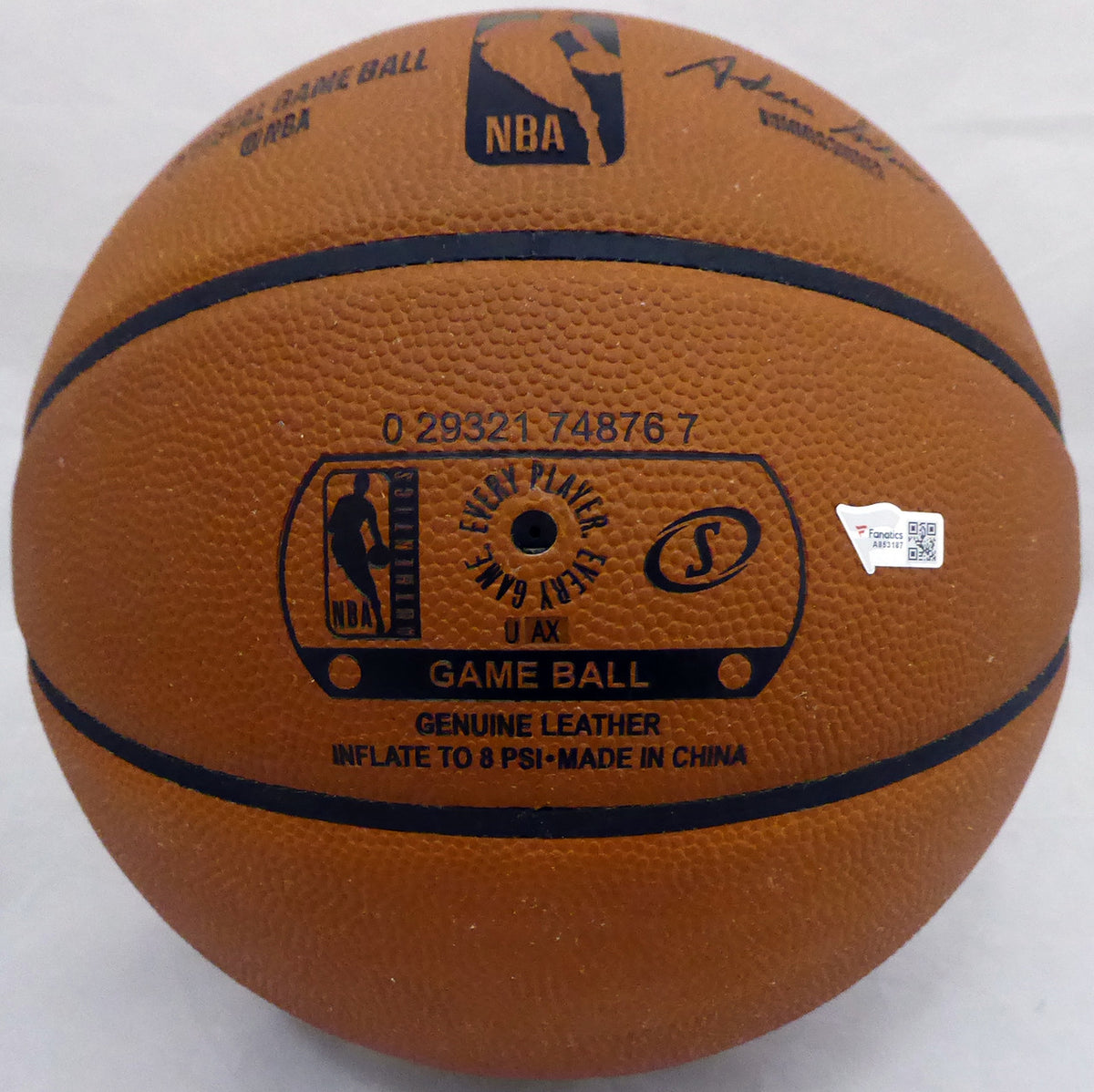 Zion Williamson Autographed Official Leather NBA Basketball New Orleans Pelicans Fanatics Holo Stock #185090